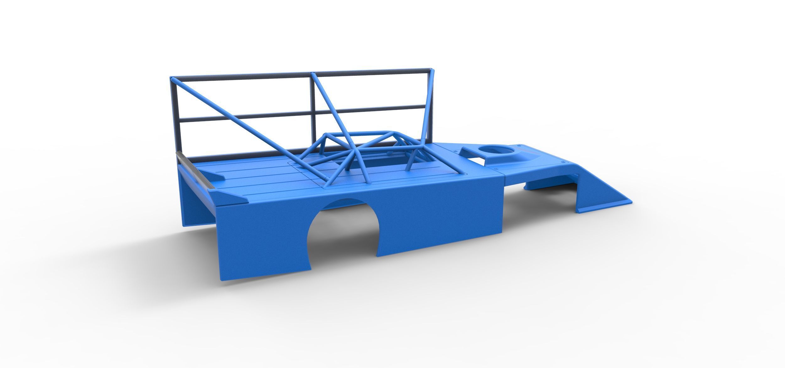 Shell of Asphalt Modified stock car with side wing Scale 1 to 25 3D print model_13