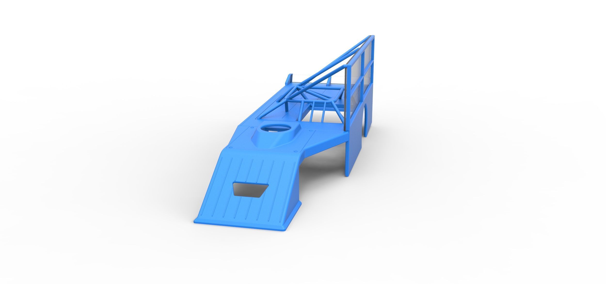 Shell of Asphalt Modified stock car with side wing Scale 1 to 25 3D print model_3