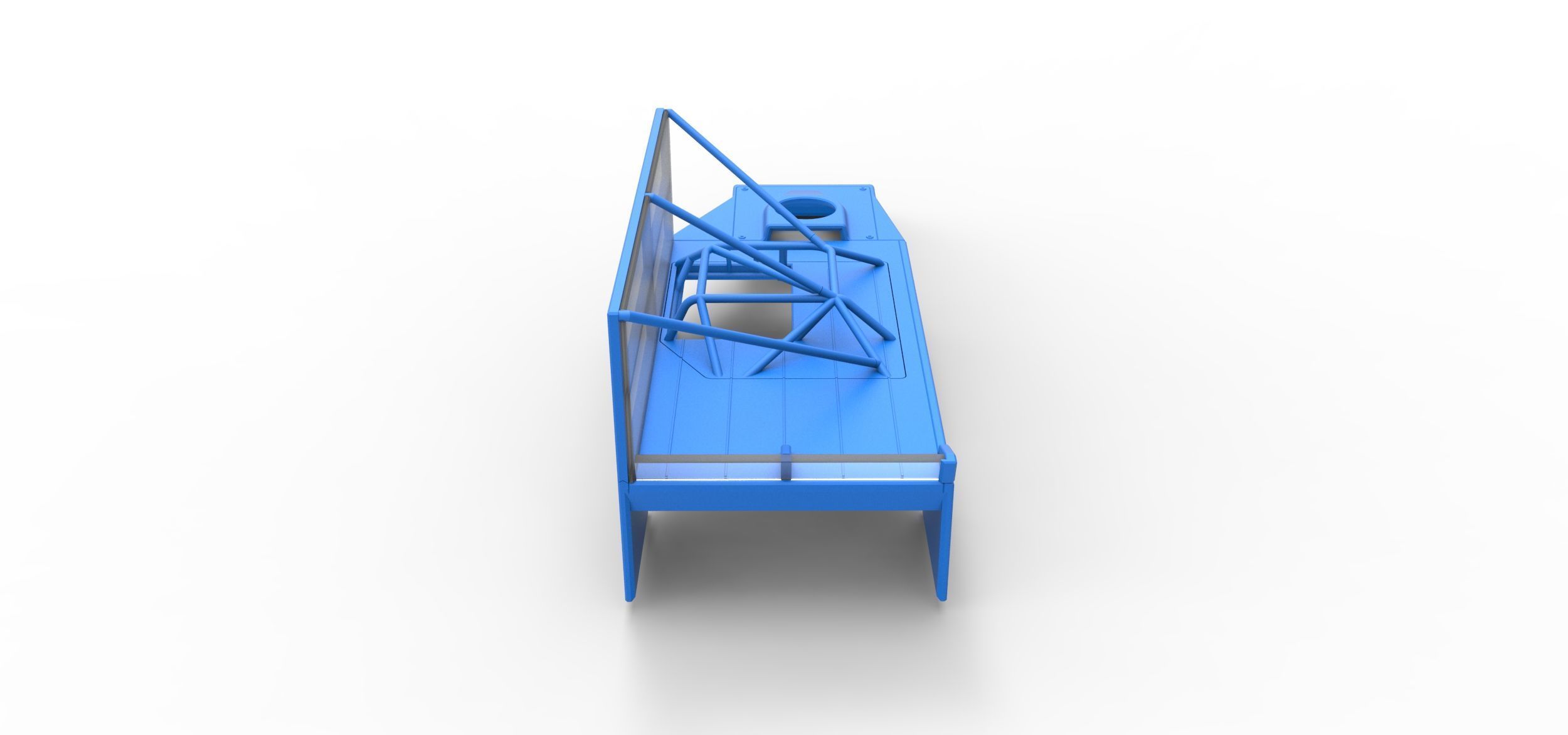 Shell of Asphalt Modified stock car with side wing Scale 1 to 25 3D print model_12