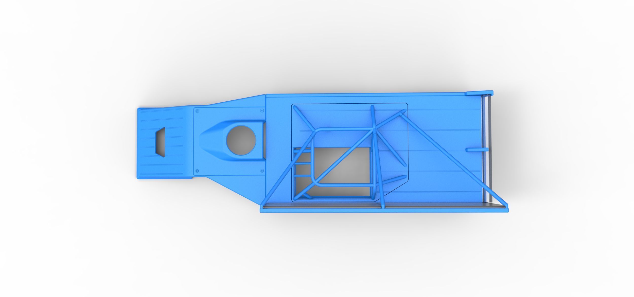 Shell of Asphalt Modified stock car with side wing Scale 1 to 25 3D print model_8