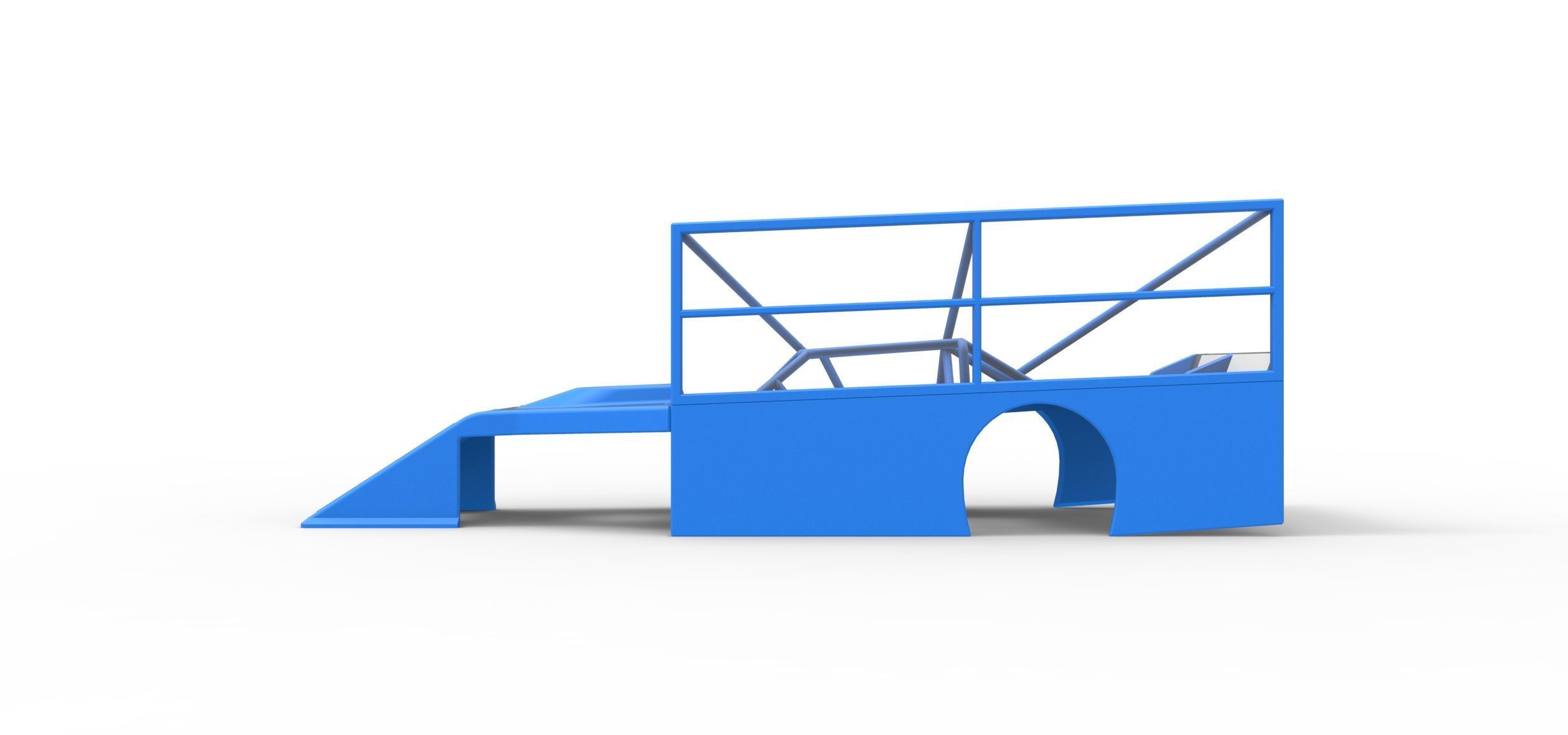 Shell of Asphalt Modified stock car with side wing Scale 1 to 25 3D print model_6