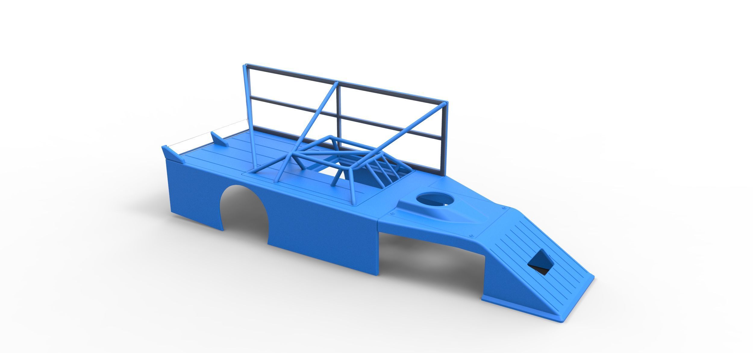 Shell of Asphalt Modified stock car with side wing Scale 1 to 25 3D print model_16