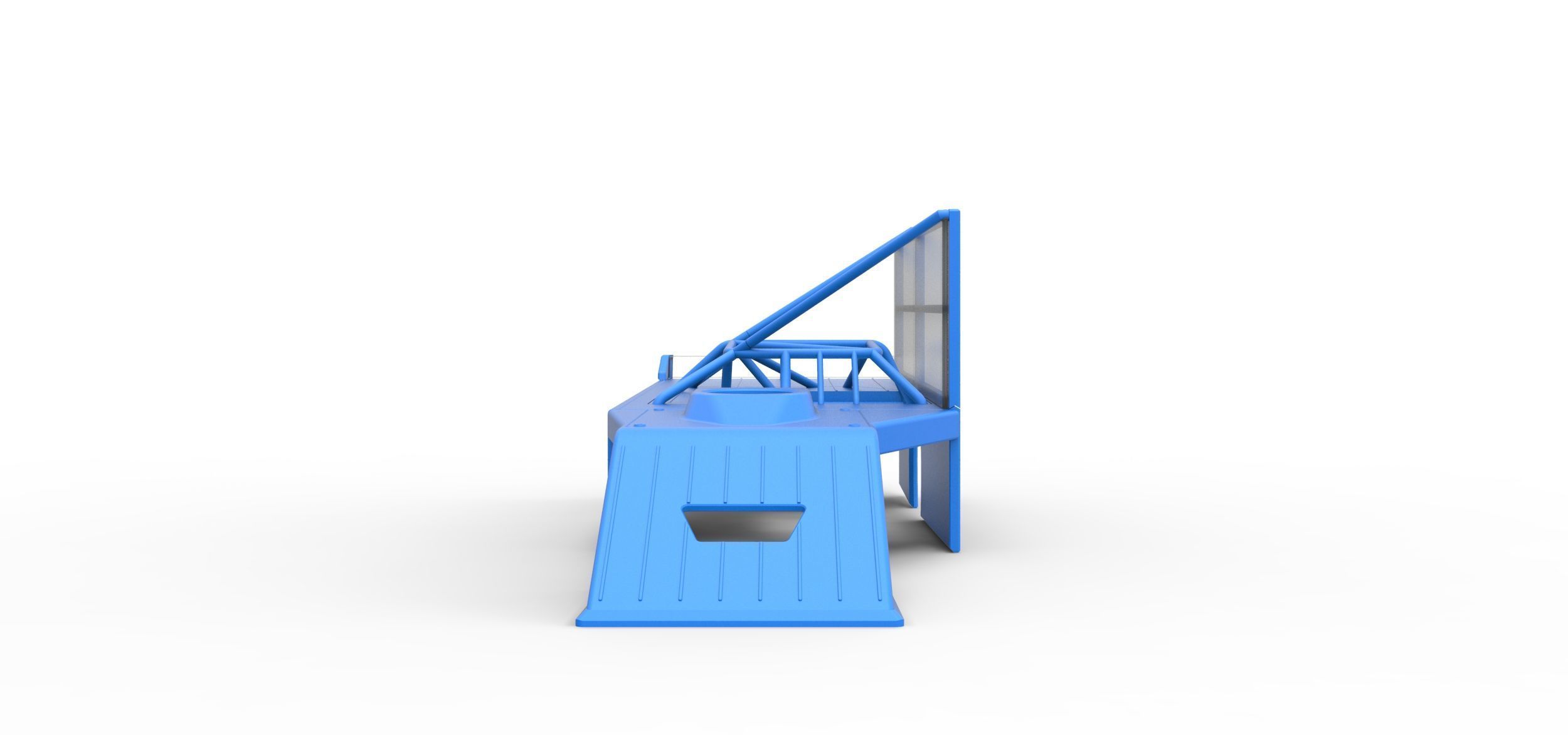 Shell of Asphalt Modified stock car with side wing Scale 1 to 25 3D print model_4