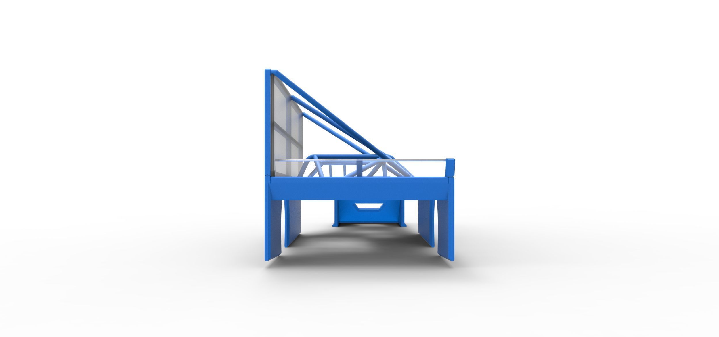 Shell of Asphalt Modified stock car with side wing Scale 1 to 25 3D print model_11