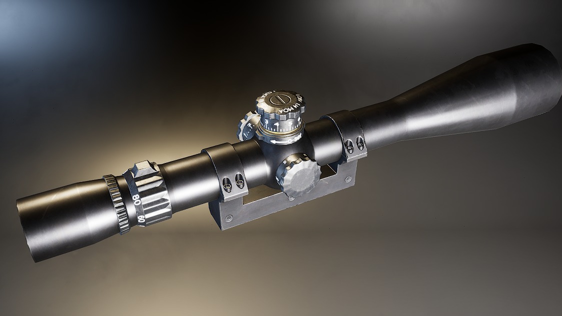 AAA Telescopic Sniper Scope Game Ready PBR Low-poly 3D model_7