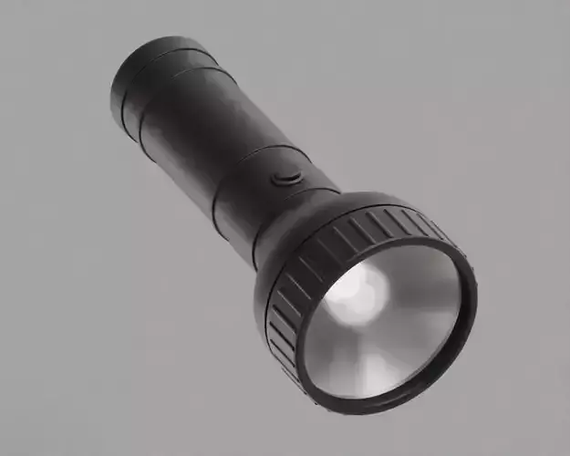 Flash light 3d model Low-poly 3D model