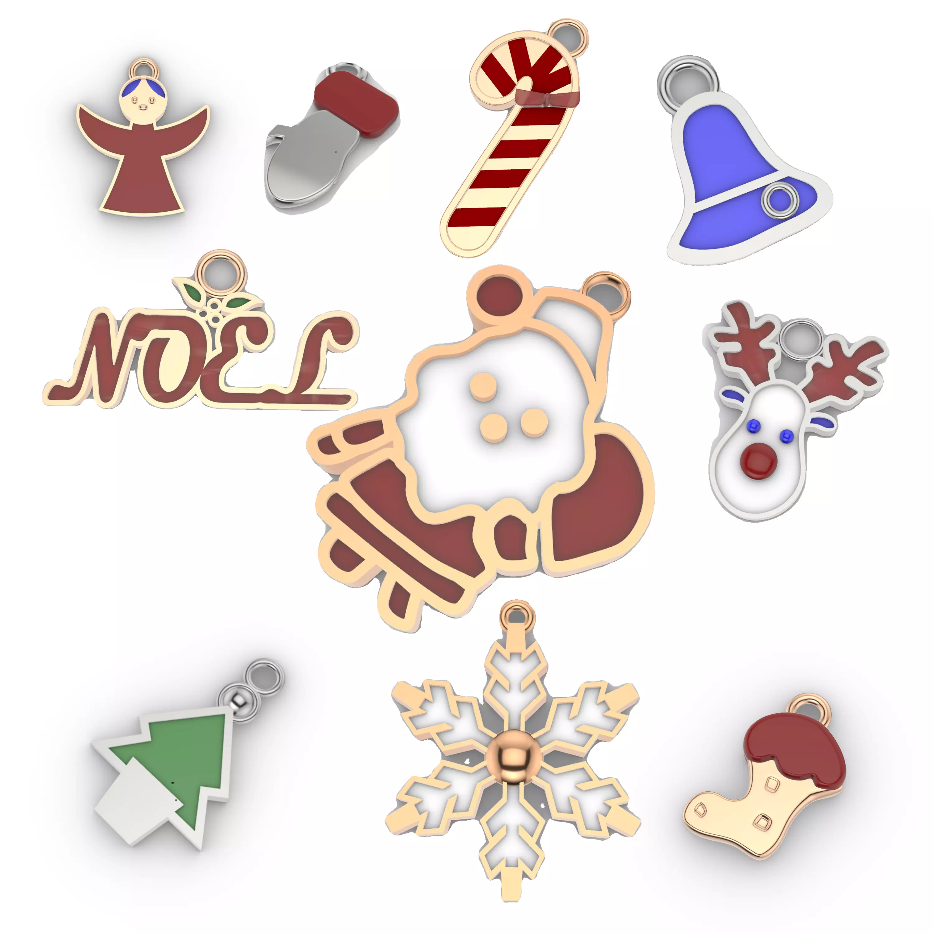 Cute Christmas Charms 3D print model_0