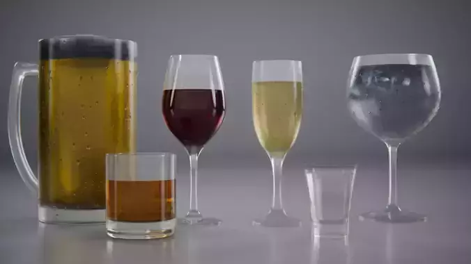 6 Alcohol Glasses Pack