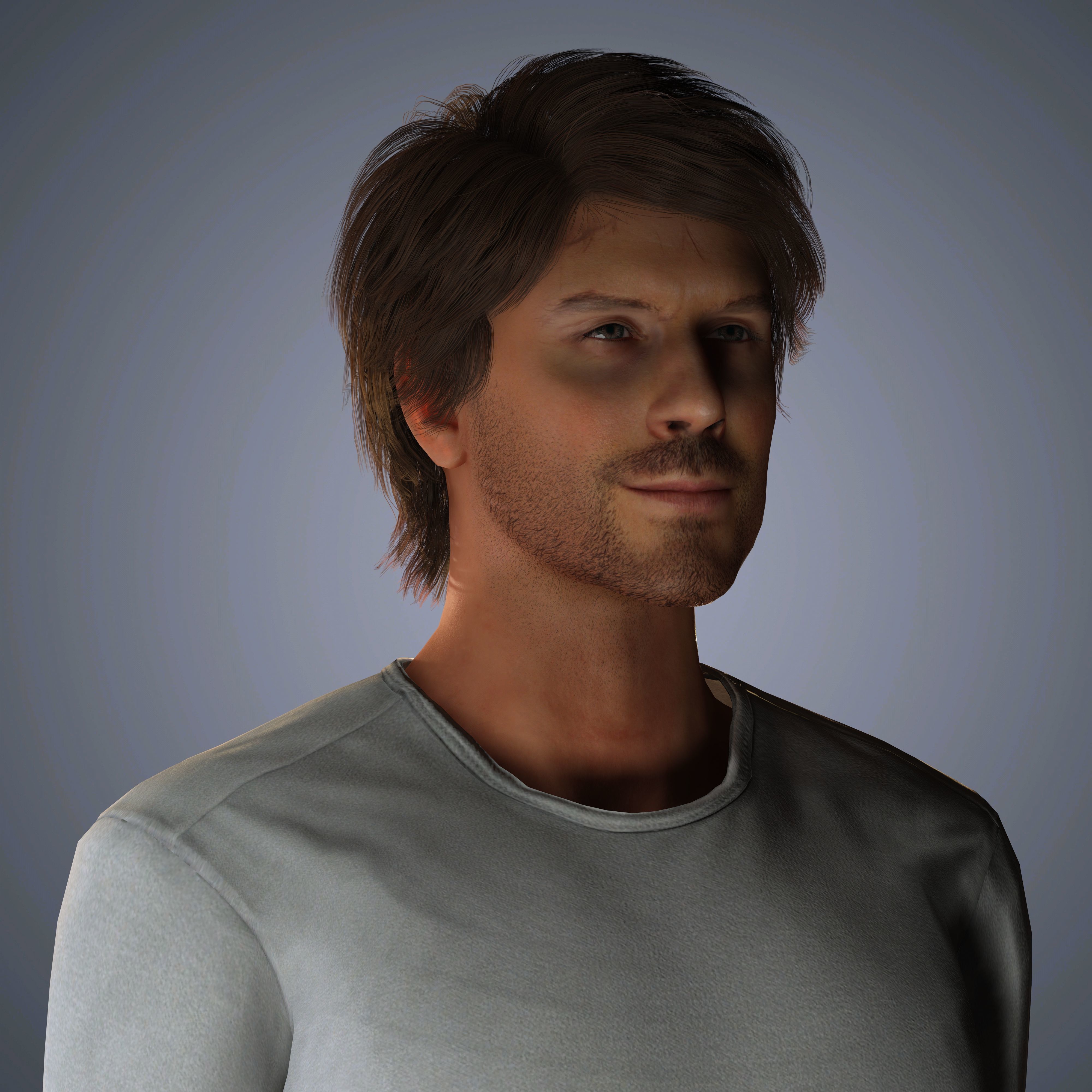 Somerhalder Character Low-poly 3D model_3