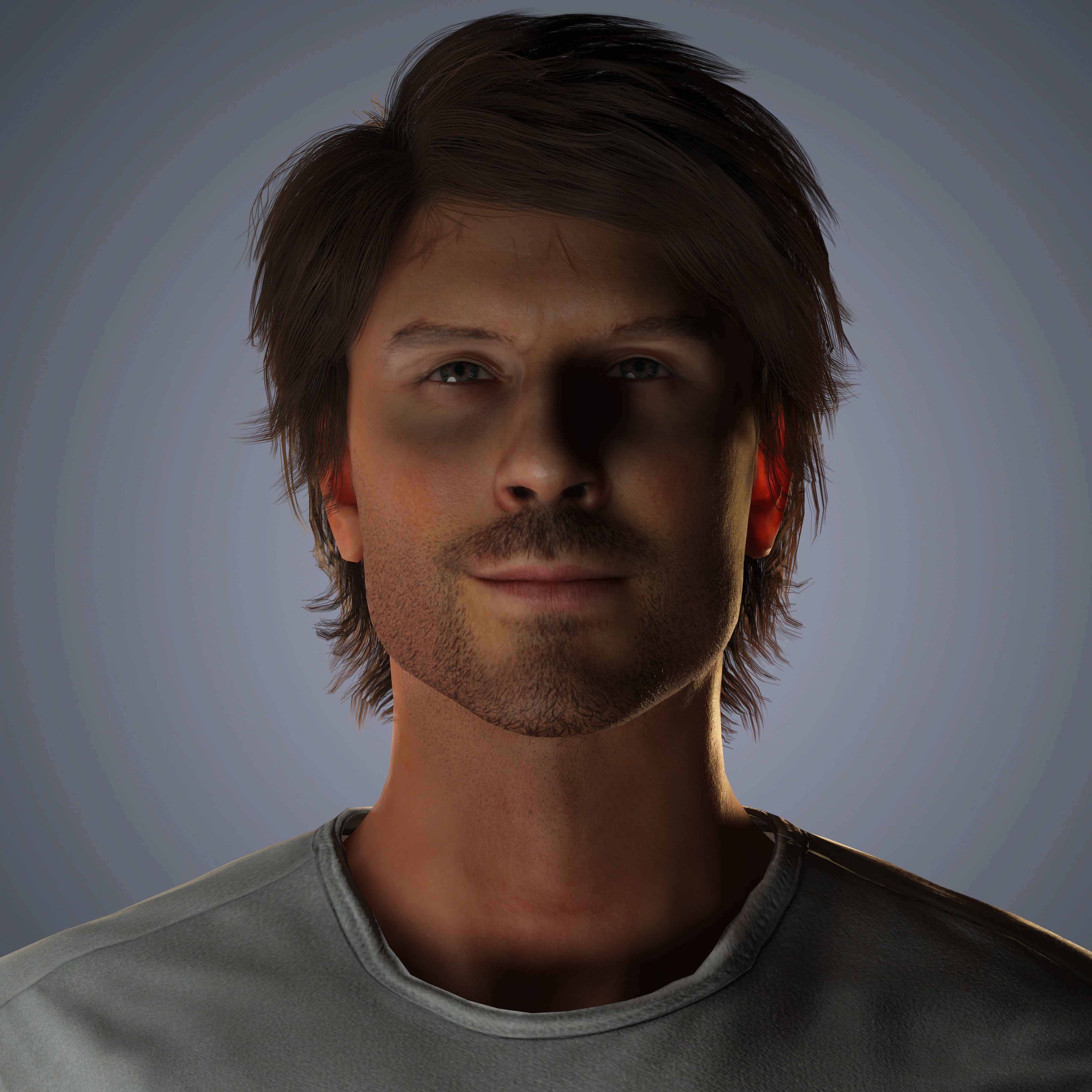 Somerhalder Character Low-poly 3D model_2