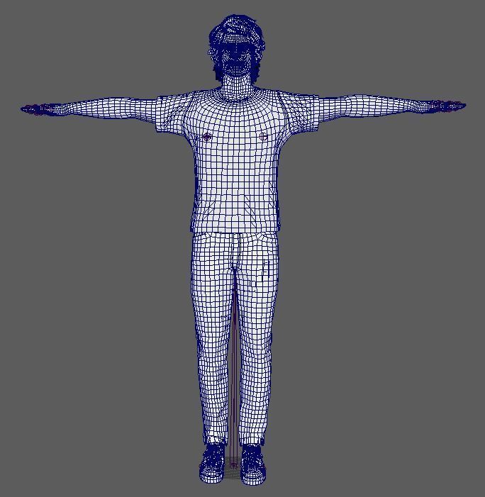 Somerhalder Character Low-poly 3D model_24