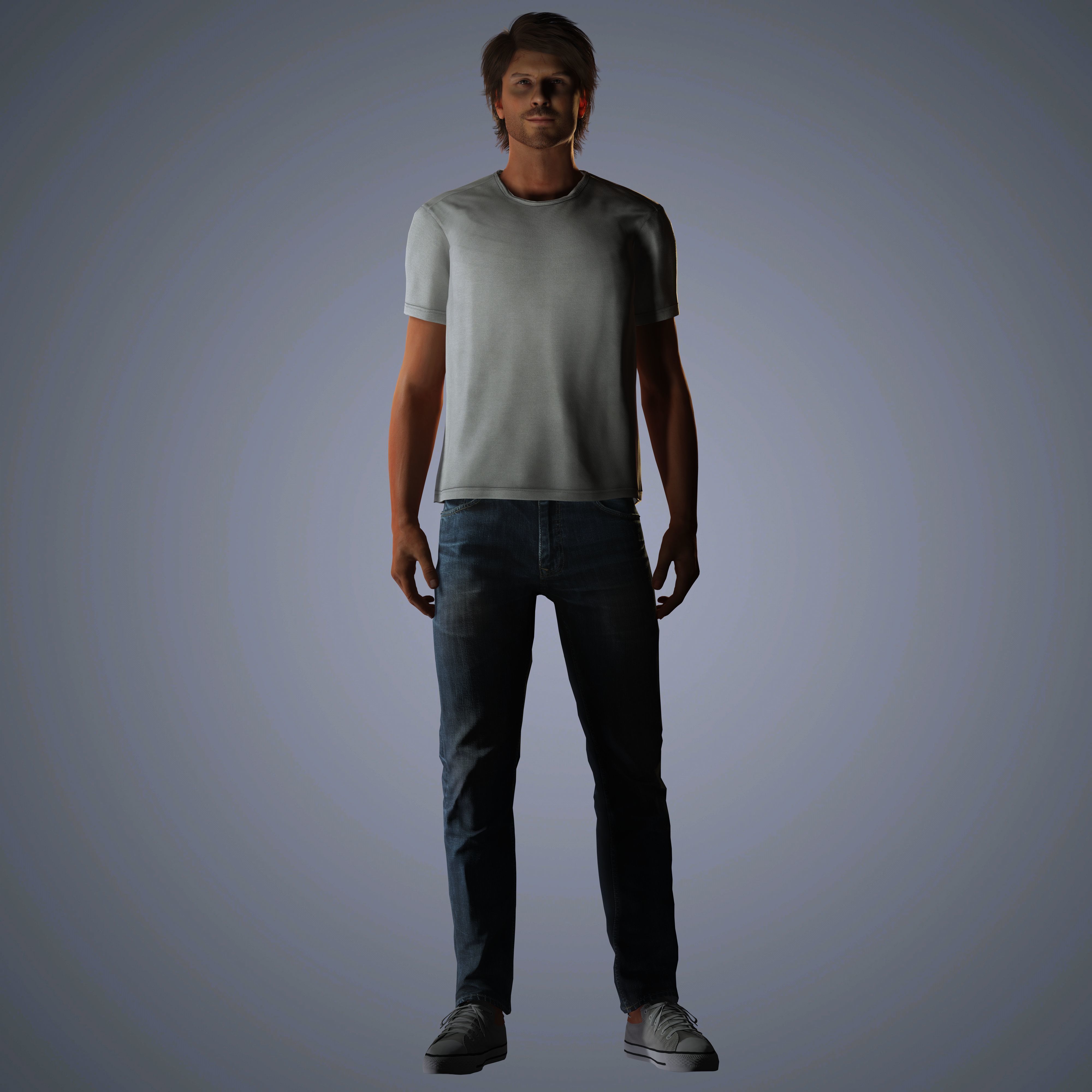 Somerhalder Character Low-poly 3D model_10