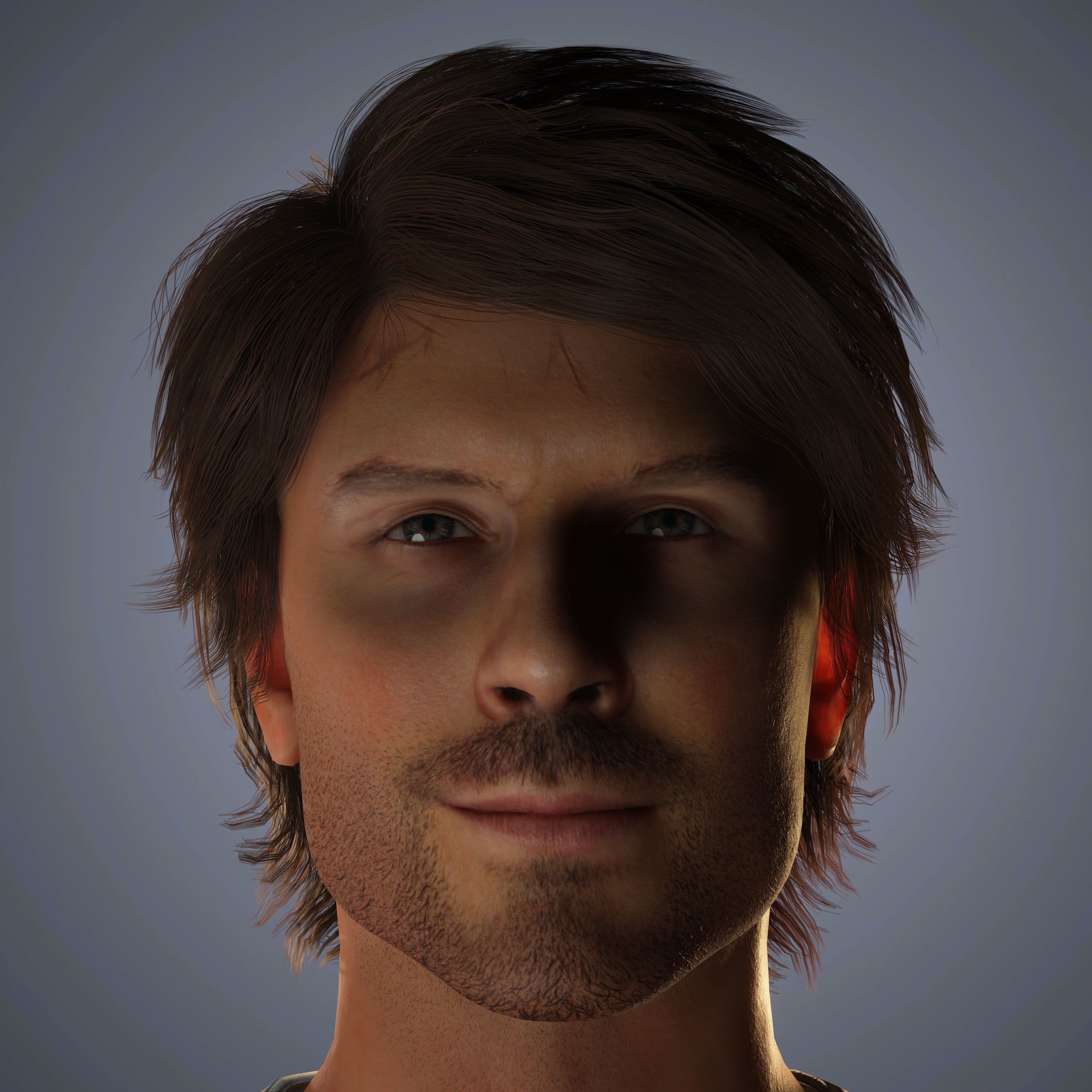 Somerhalder Character Low-poly 3D model_1