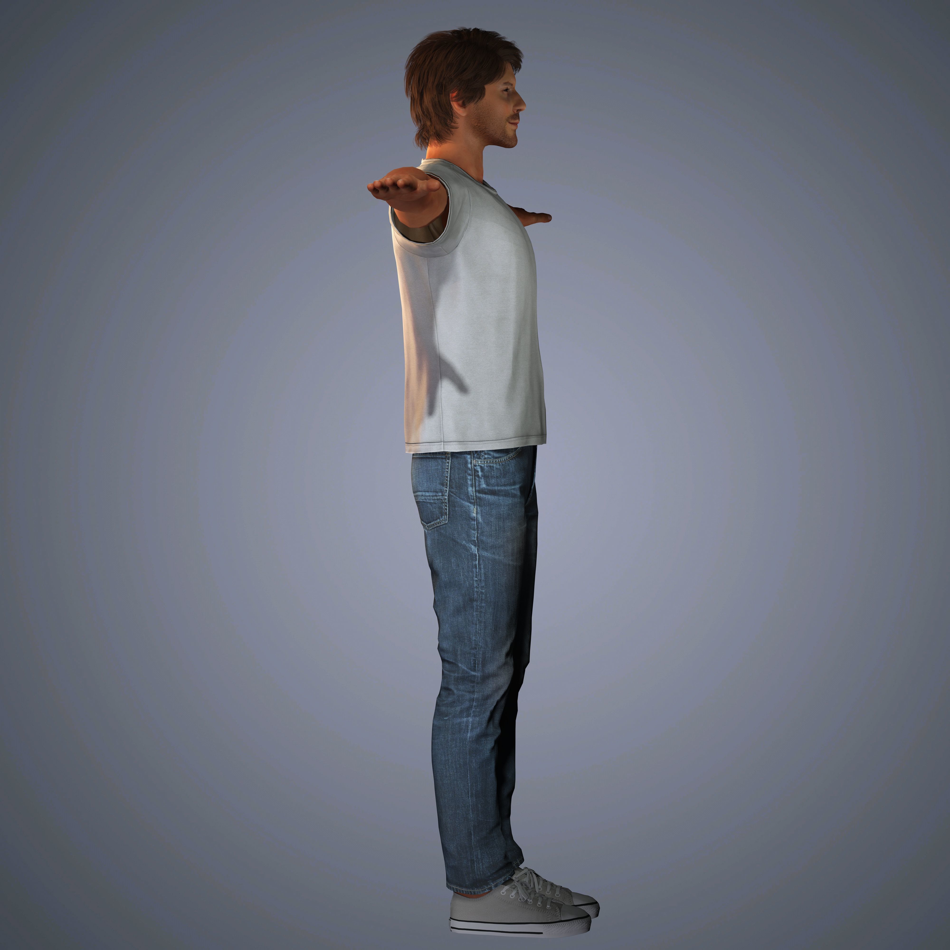 Somerhalder Character Low-poly 3D model_16