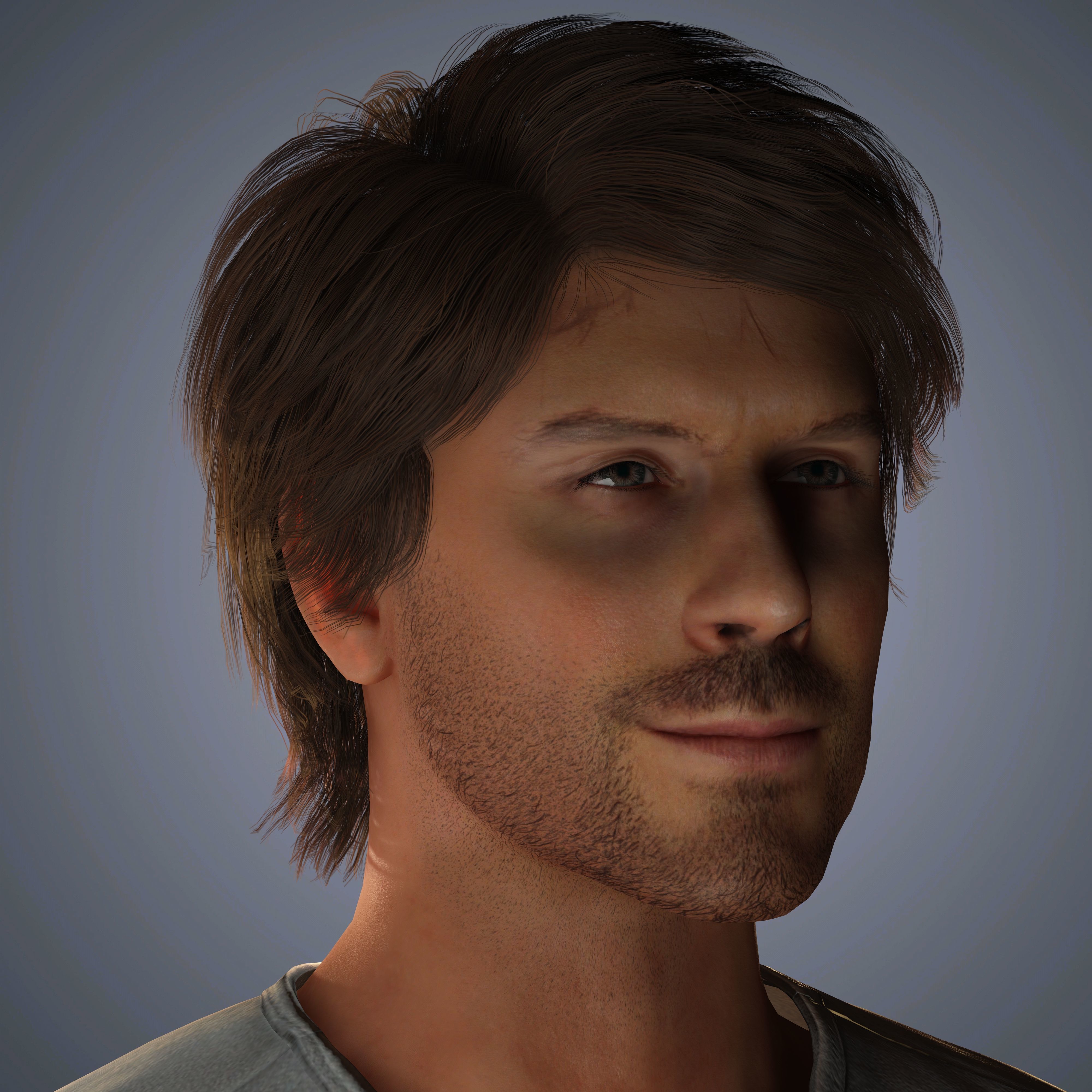 Somerhalder Character Low-poly 3D model_5