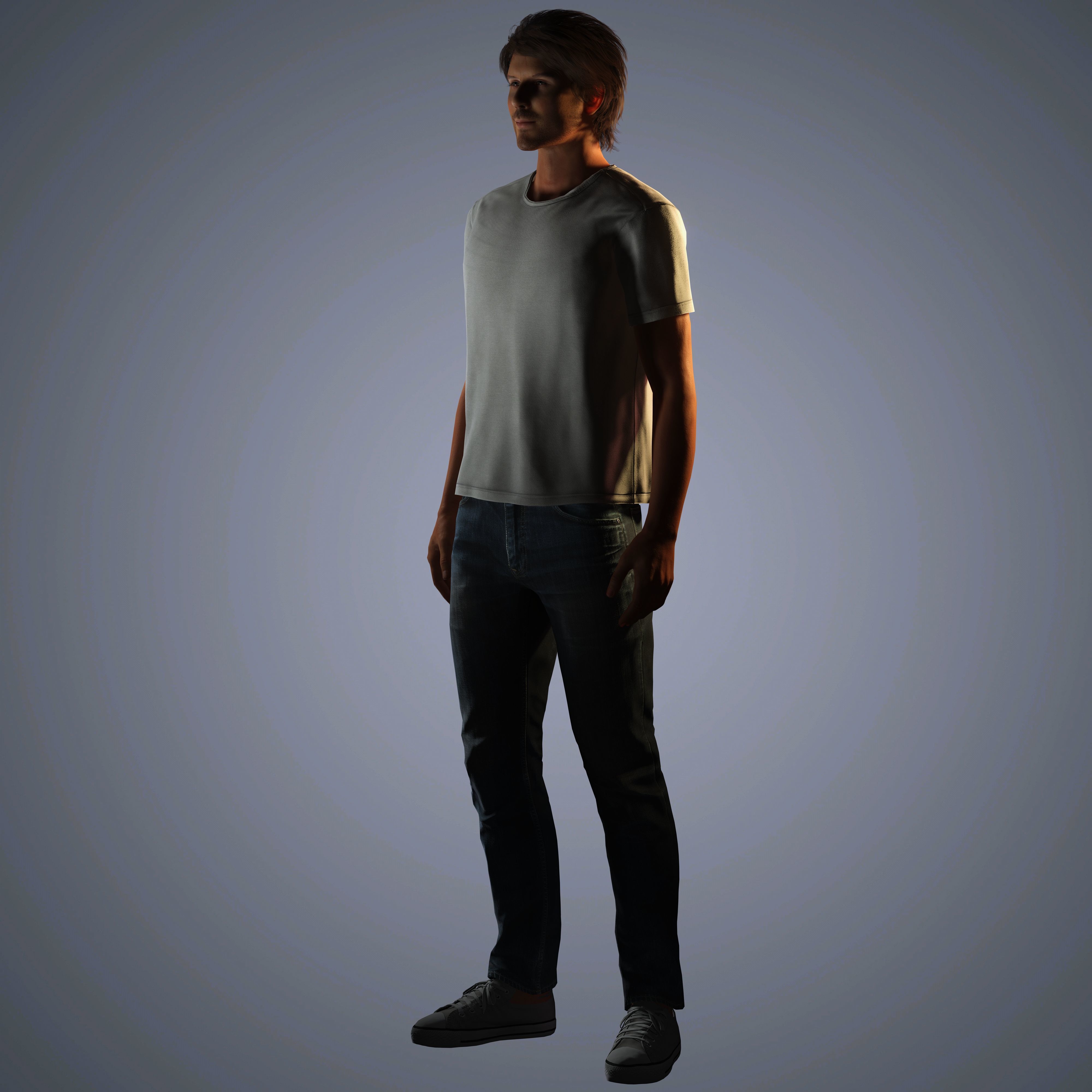 Somerhalder Character Low-poly 3D model_12