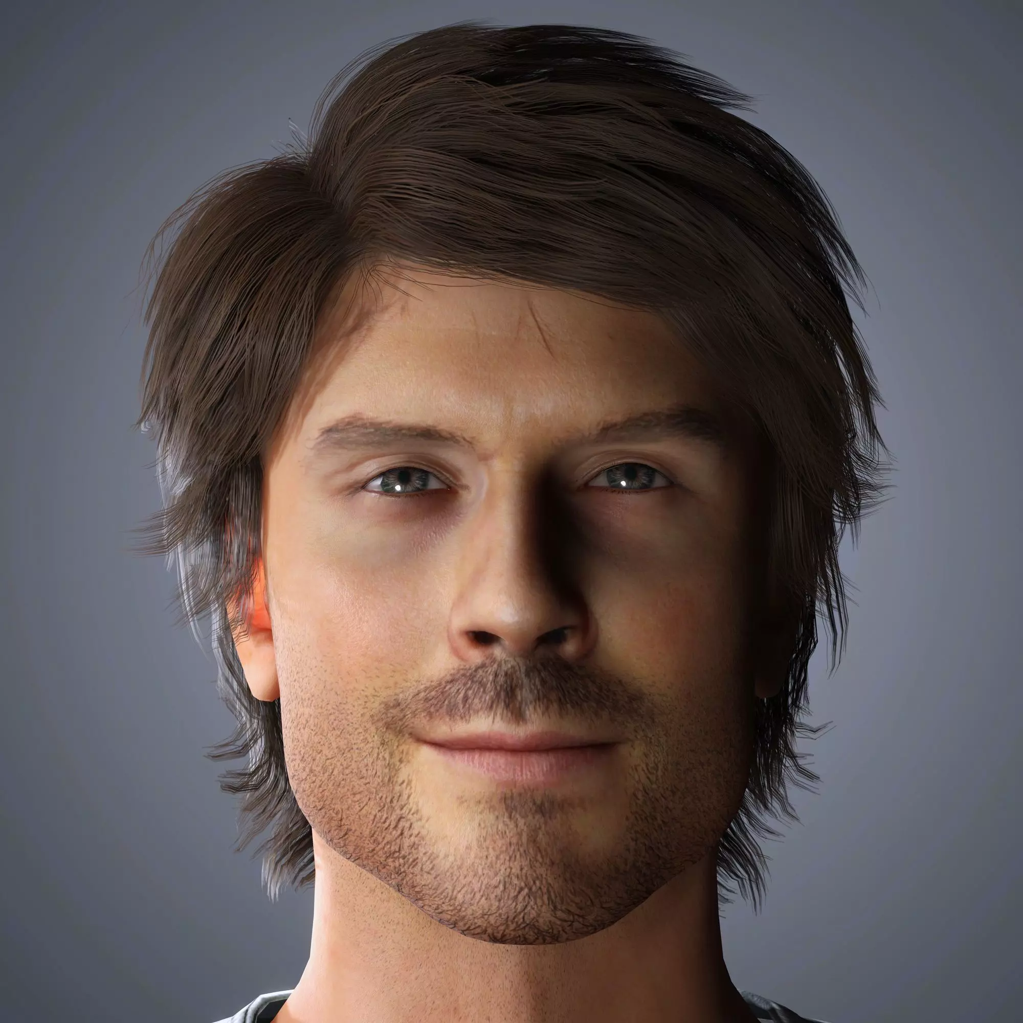 Somerhalder Character Low-poly 3D model_0