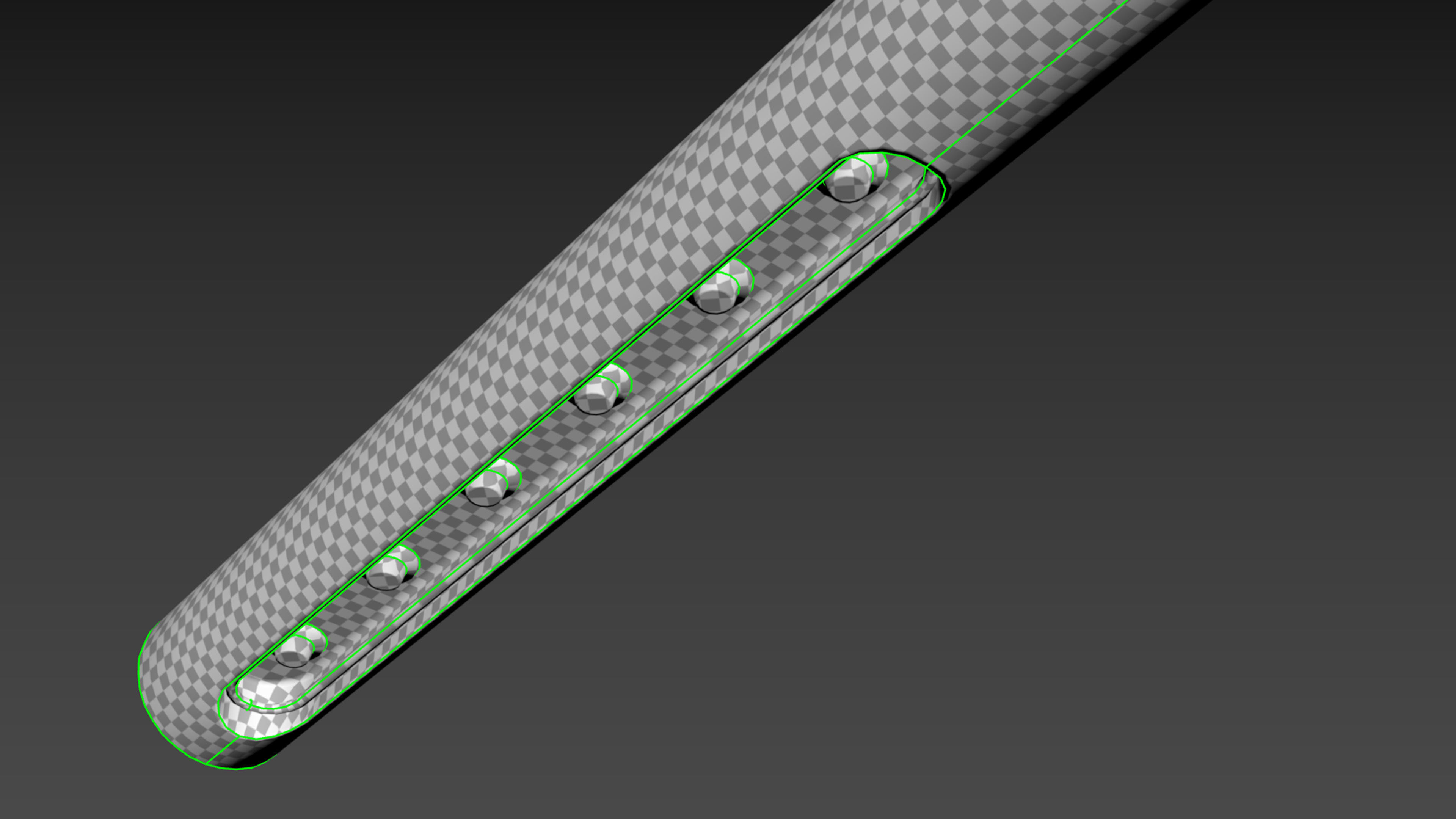 Sci-Fi Light Pole Low-poly 3D model_6