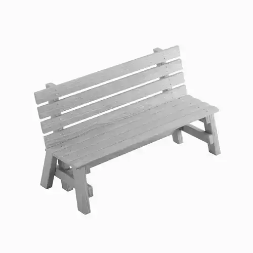 Wooden Outdoor Bench 02