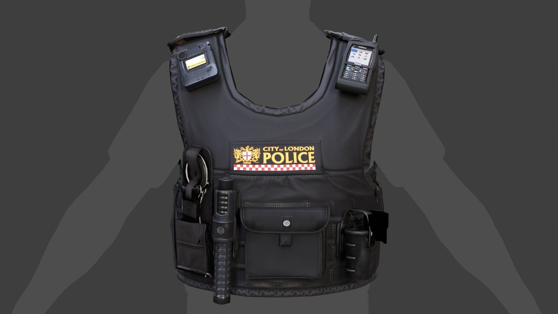 City of London Police Vest Accessories FIVEM EUP GTA Uniform Low-poly 3D model_5