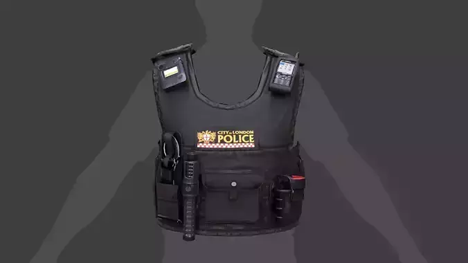 City of London Police Vest  Accessories FIVEM EUP GTA Uniform  Low-poly 3D model