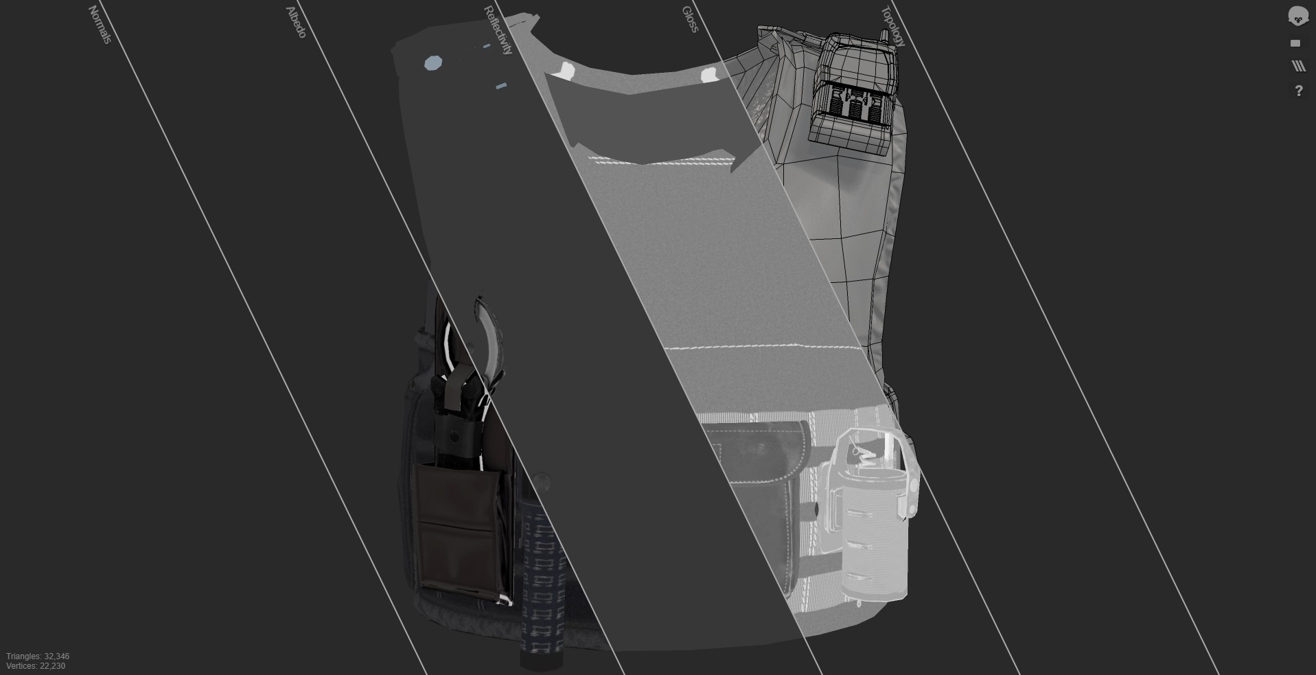 City of London Police Vest Accessories FIVEM EUP GTA Uniform Low-poly 3D model_13