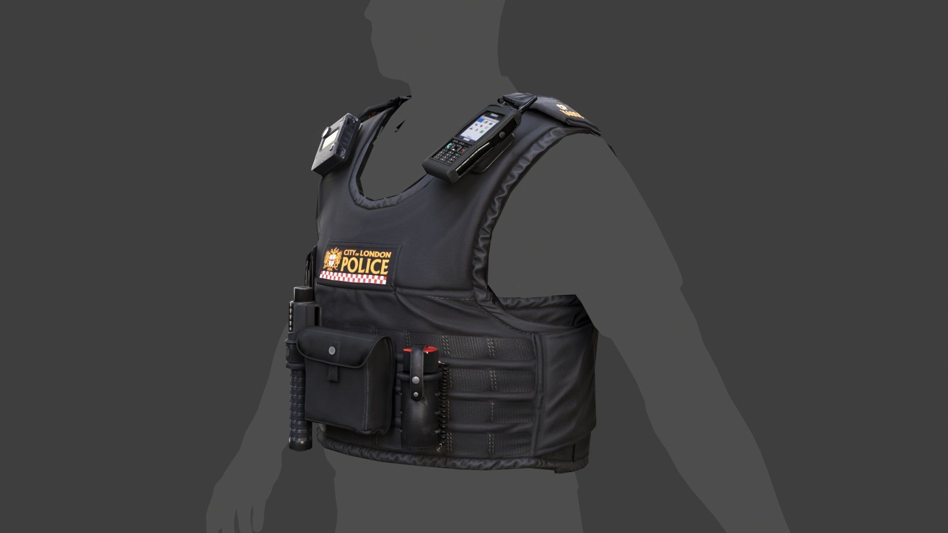 City of London Police Vest Accessories FIVEM EUP GTA Uniform Low-poly 3D model_2