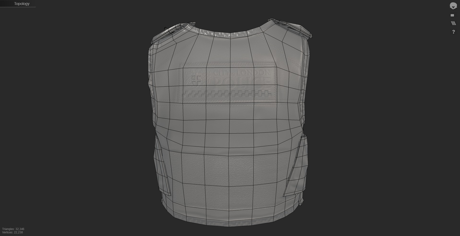 City of London Police Vest Accessories FIVEM EUP GTA Uniform Low-poly 3D model_16