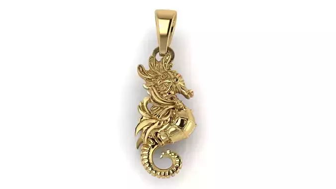 BABY SEA HORSE PENDANT 3D PRINTABLE MODEL