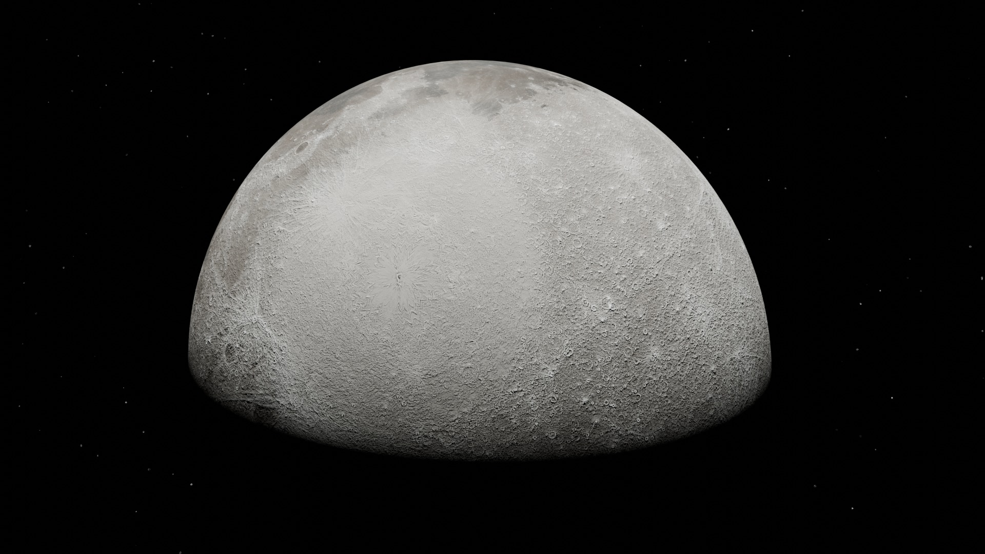 Realistic Low-Poly Moon 3d Model  3D model_4