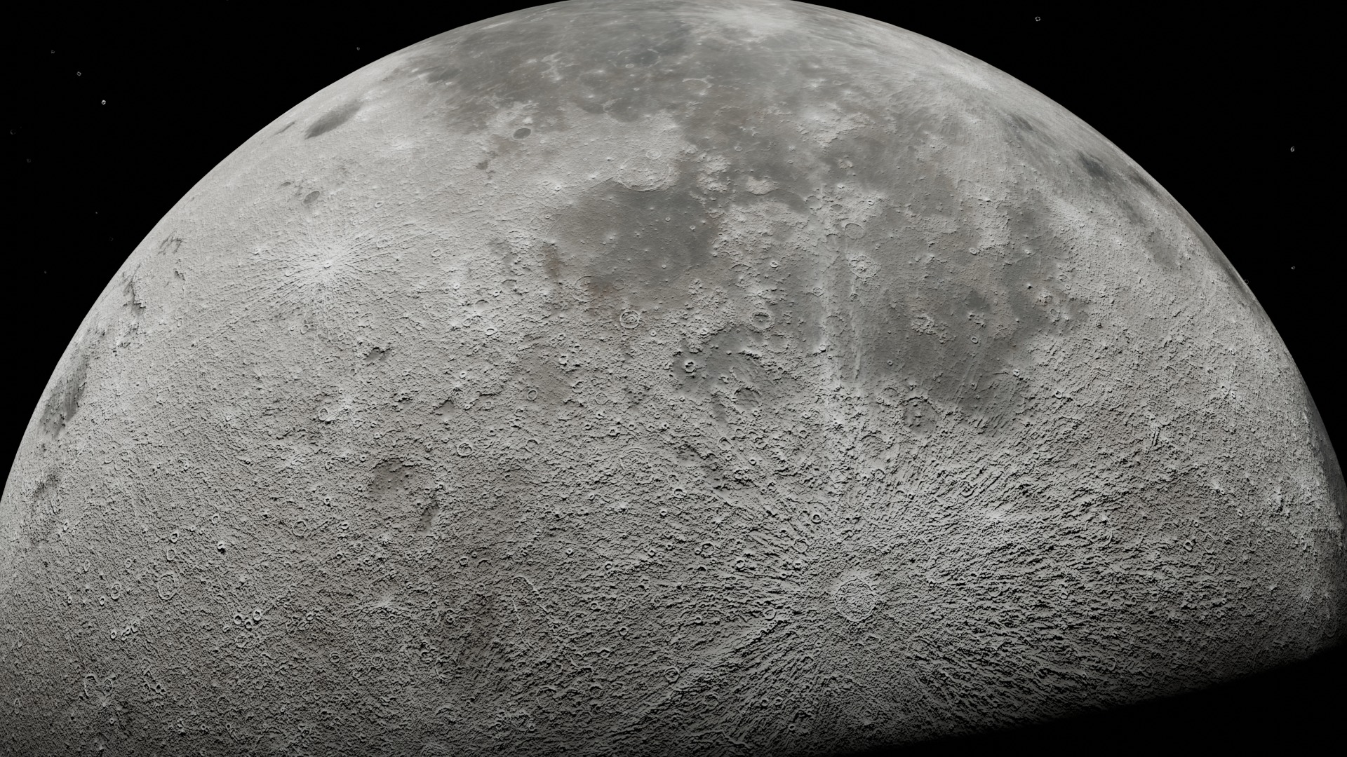Realistic Low-Poly Moon 3d Model  3D model_3