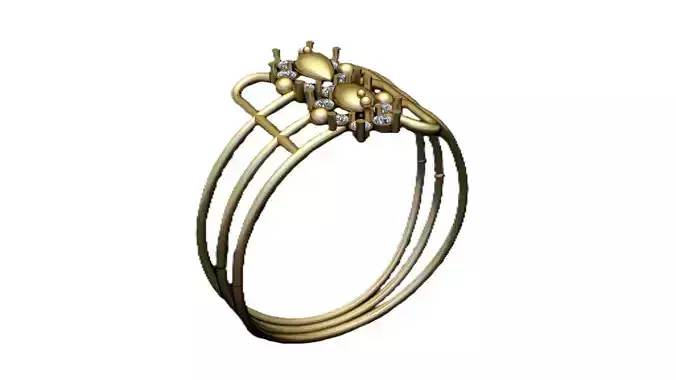 PRECIOUS EMBELLISHED RING 3D PRINTABLE MODEL 3D print model