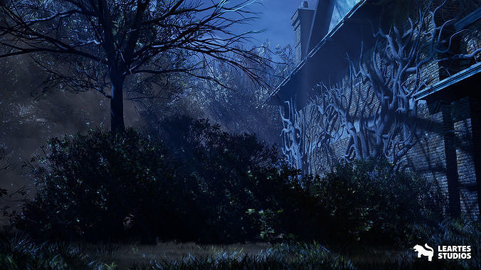 Haunted House Environment  Low-poly 3D model 4
