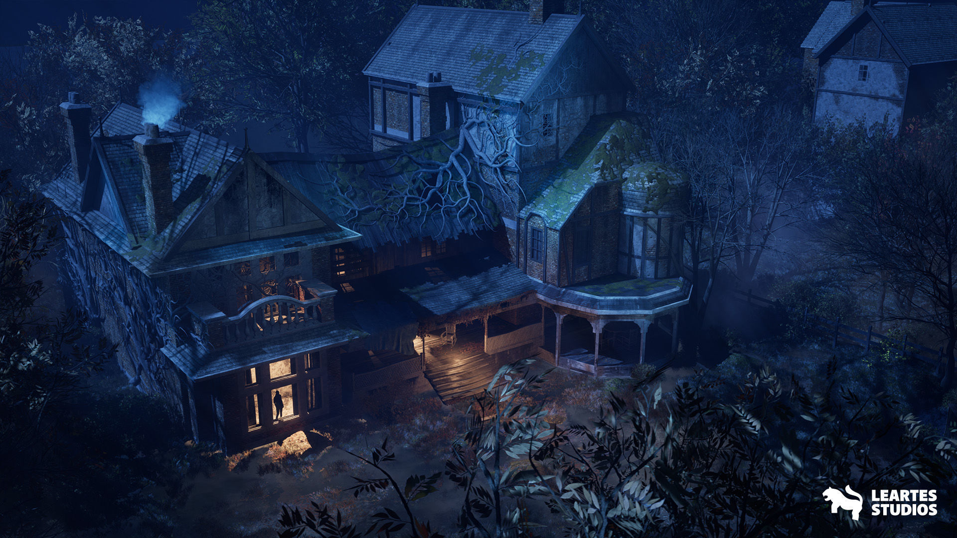 Haunted House Environment  Low-poly 3D model_9