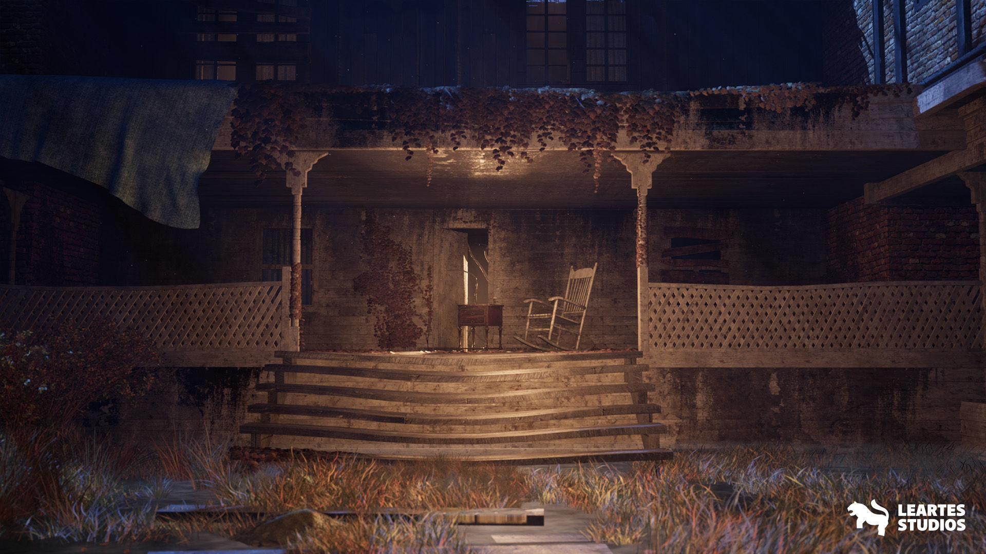 Haunted House Environment  Low-poly 3D model_11