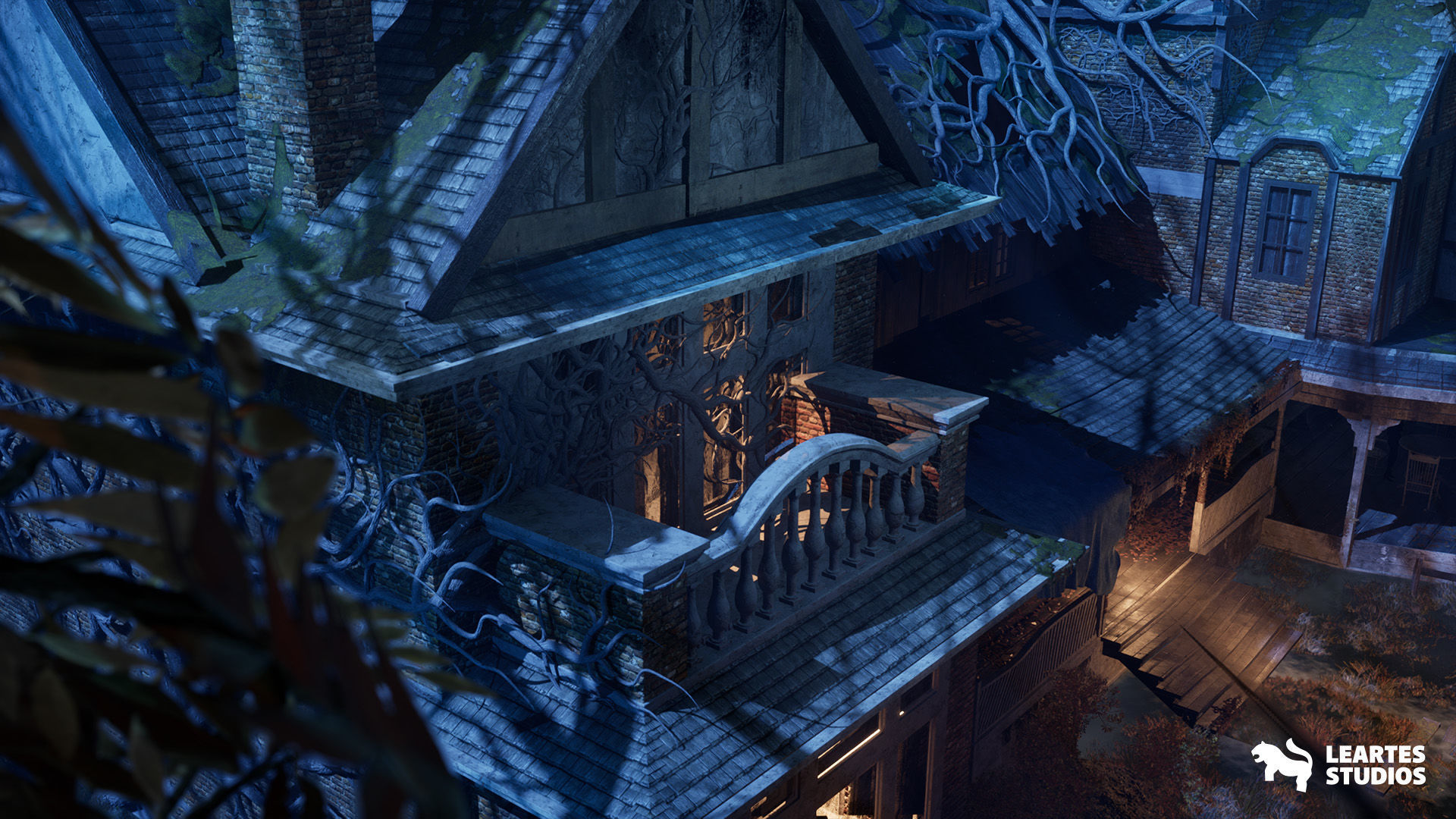 Haunted House Environment  Low-poly 3D model_10