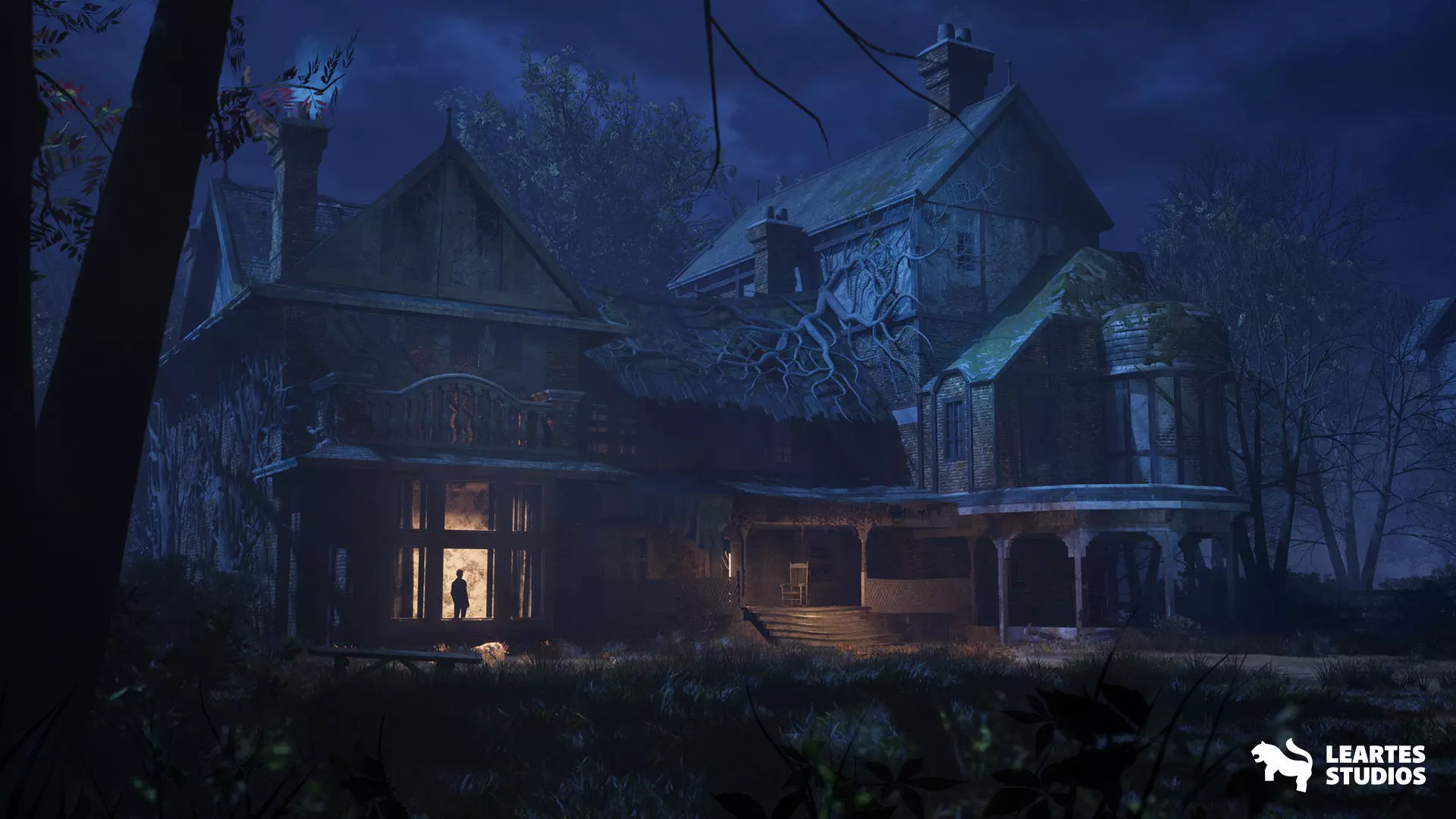 Haunted House Environment  Low-poly 3D model_0