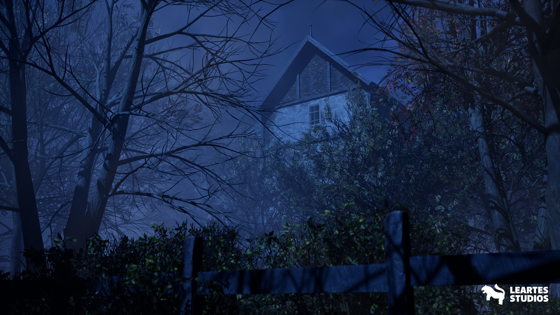 Haunted House Environment  Low-poly 3D model_6