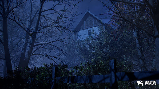 Haunted House Environment  Low-poly 3D model 5