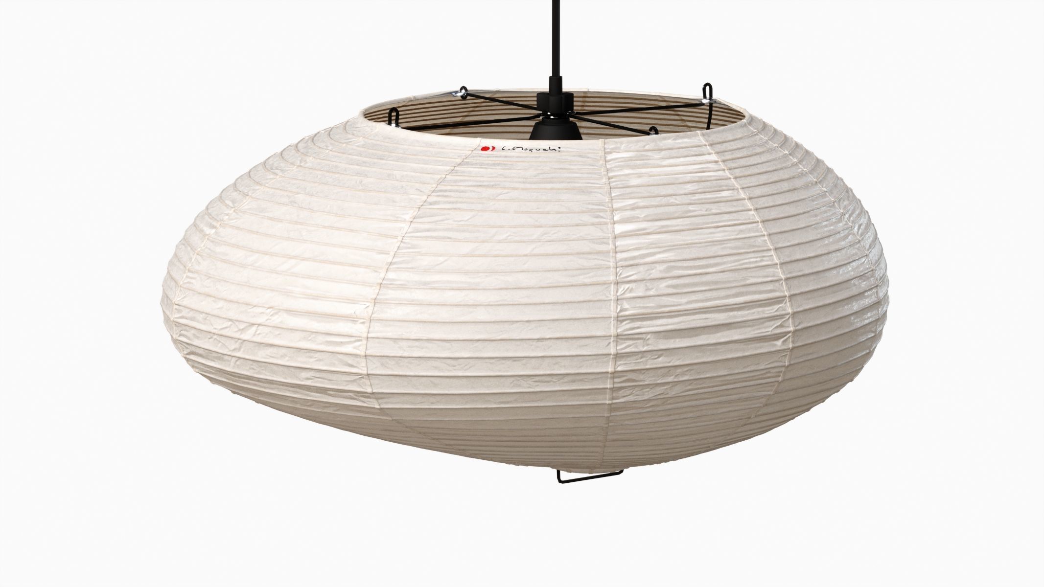 Akari 16A Lamp by Isamu Noguchi 3D model_8