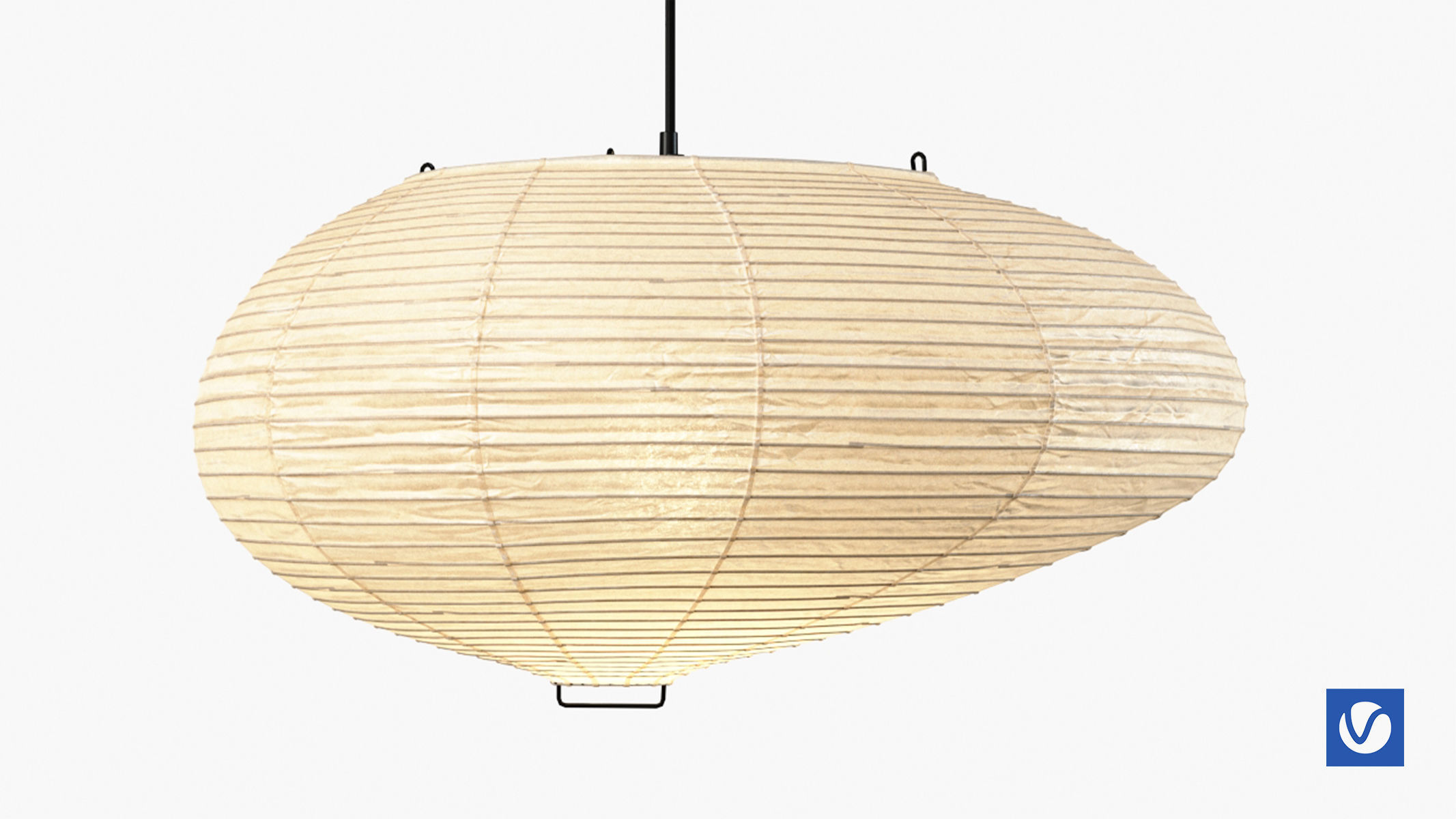 Akari 16A Lamp by Isamu Noguchi 3D model_10