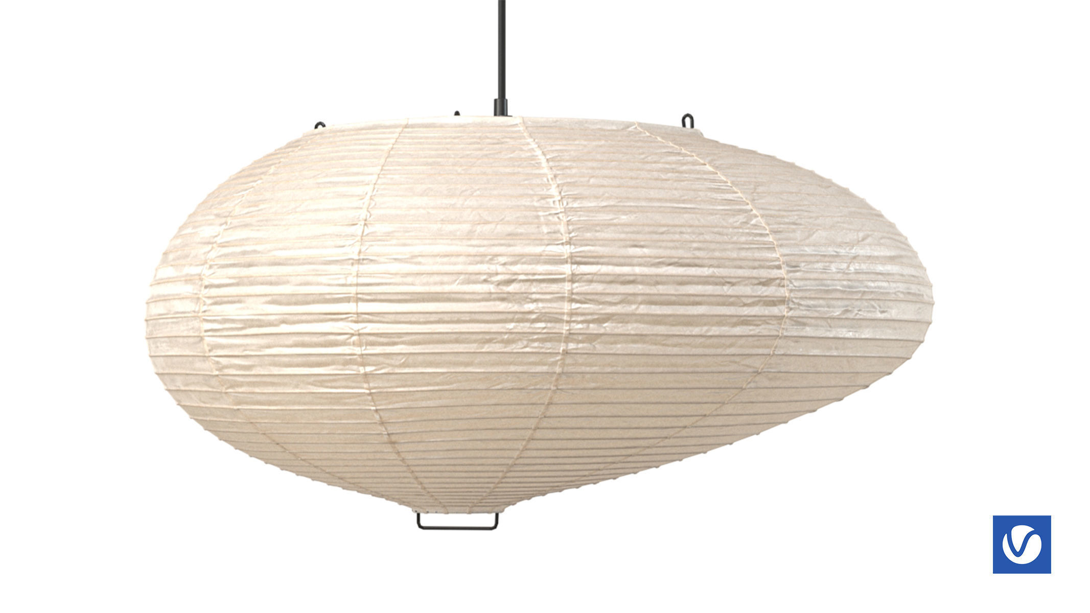 Akari 16A Lamp by Isamu Noguchi 3D model_11