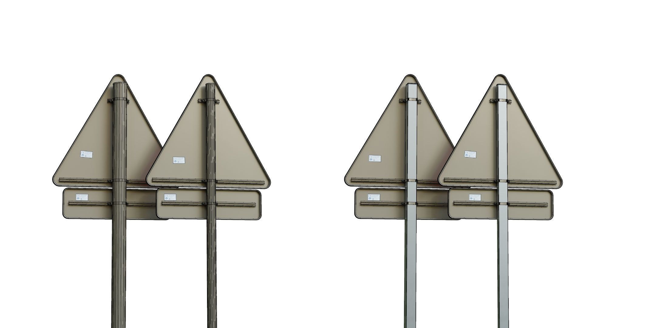 Road Signs - French Edition 3D model_9