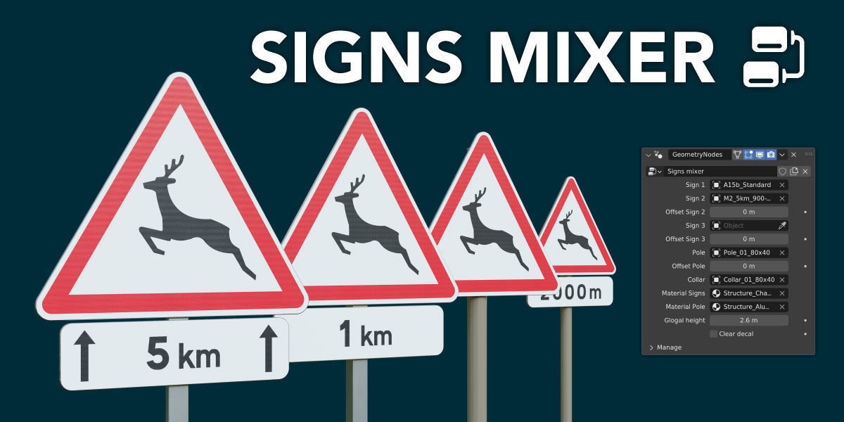 Road Signs - French Edition 3D model_2