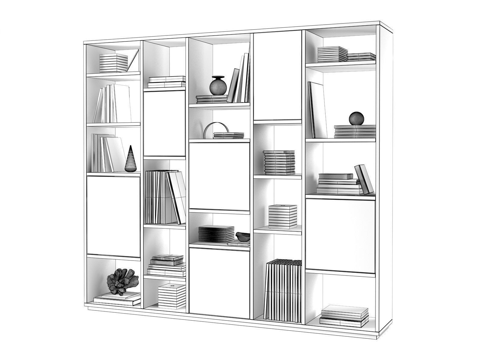 Meo 01 Bookcase 3D model_2