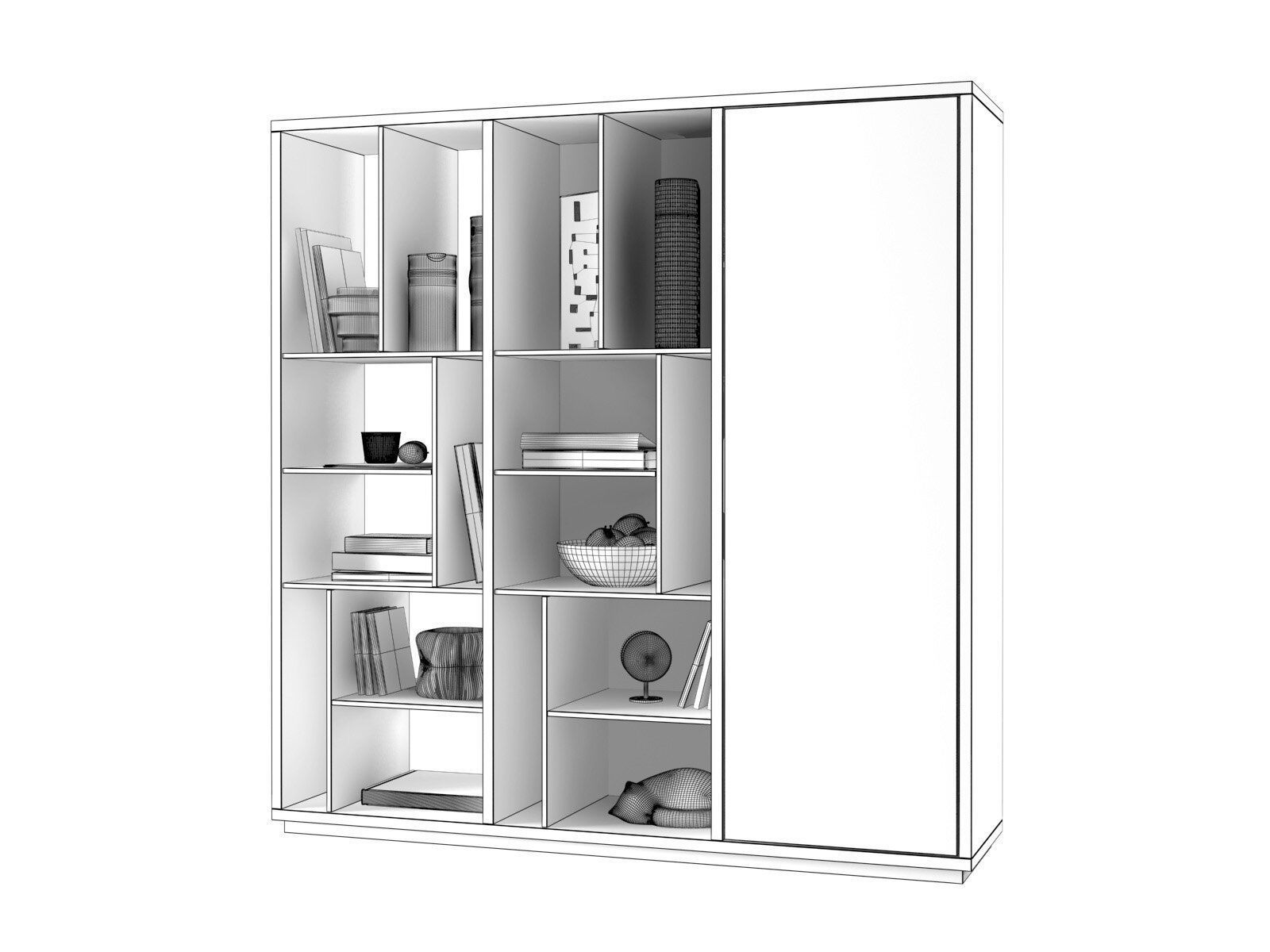 Meo 03 Bookcase 3D model_2