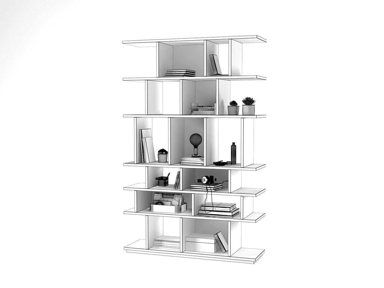 Meo 04 Bookcase 3D model_2