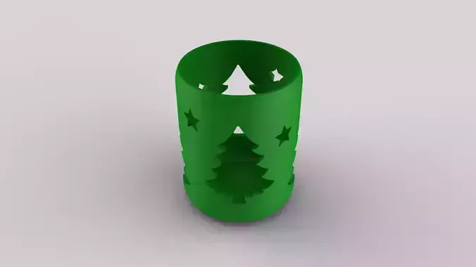 Decorative Chiristmas Pen Holder 3D print model