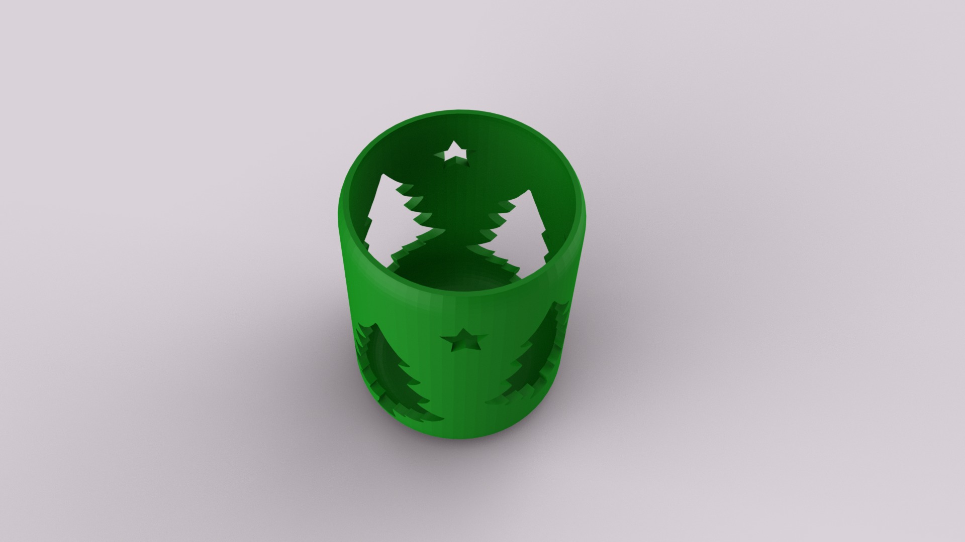 Decorative Chiristmas Pen Holder 3D print model_2