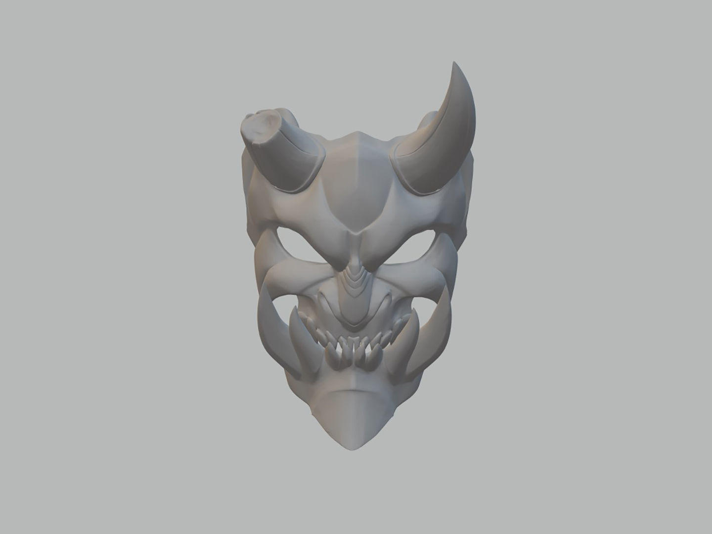 Demon Mask 3D Model Ready to Print 3D print model_1